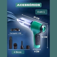 Aspirador Portátil Sem Fio 3 em 1: Limpeza Completa para Carro, Sofá e Mais! - imagem 3