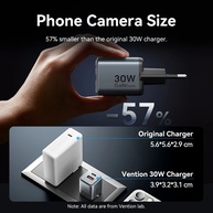 Vention GaN 30W: Carregador Rápido para iPhone e Mais! - imagem 4
