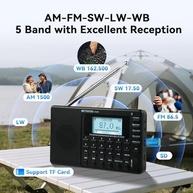 Rádio Portátil Retekess V115P: Ondas Curtas AM/FM/SW/WB, Recarregável, Bluetooth, Gravação e Mais! - imagem 3