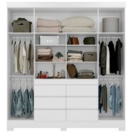 Guarda Roupa Casal Cádis: Espelho, 6 Gavetas e Mais! - imagem 2
