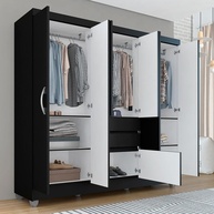 Guarda Roupa Casal Preto Fosco: 7 Portas e Mais! - imagem 2