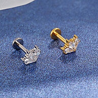 Piercing Titânio Losangos: Helix, Tragus e Mais! - imagem 2