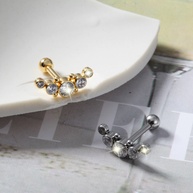 Piercing Aço Cirúrgico Strass: Helix, Tragus e Mais! - imagem 2