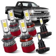 Kit 6 Lâmpadas LED Silverado 2500/3500HD 2020-2021: Farol Alto/Baixo/Neblina 800% Mais Brilho - imagem 2