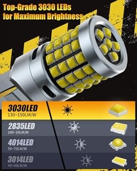 AILEO Lâmpada LED 7440/7443: 500% Mais Brilho para Sua Segurança e Estilo - imagem 3