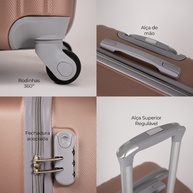 Mala de Bordo Swiss Move Londres Rose: Leve Mais! - imagem 2