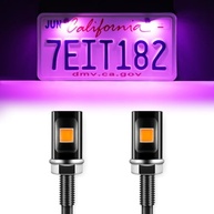 LivTee Luz de Placa de Licença Roxo 2PCS - Super Brilhante 12V, Alumínio IP67 para Carros, Motos e Mais - imagem 2