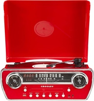 Crosley Powel CR6047A-RE: Toca-Discos 7 em 1 Bluetooth, Rádio AM/FM, CD e Mais - Vermelho Vibrante - imagem 1