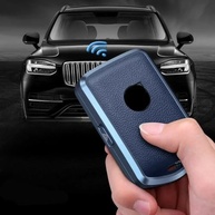 Capa Premium para Chave Volvo: Liga de Alumínio e Couro Azul para XC40, XC60, XC90 e mais - imagem 4