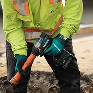 Makita Luvas unissex FitknitÂ T 04123 FitKnit Cut Nível 1 revestidas de nitrilo Grande X Grande, azul-petróleo/preto, grande, GG EUA - imagem 4