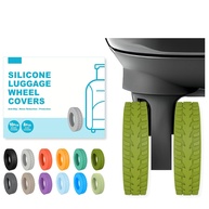 Pacote 10 Capas Protetoras de Roda de Silicone para Malas - Proteção e Silêncio em Viagens (Verde Abacate) - imagem 1