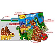 Maletinha Divertida Dinossauros: Kit Completo para Criar e Colorir - imagem 1