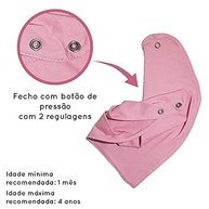 Baby Deluxe Babador Bandana 2 Botões em Malha Penteada Rosa - Conforto e Estilo para Bebês - imagem 4