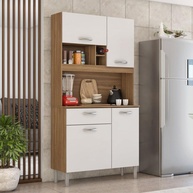Cozinha Compacta 4 Portas 1 Gaveta Malta Demóbile - Moderna e Funcional - imagem 1