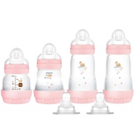 MAM Baby Kit 4 Mamadeiras Easy Start Anticólica Rosa - Sistema Autoesterilizável e Bico Skinsoft - imagem 1