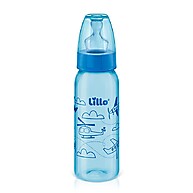 Mamadeira Azul Divertida 240ml Lillo: Bico Silicone Macio - imagem 1