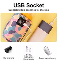 Aquecedor de Mamadeira 3 Níveis USB Portátil para Carro - Rosa - imagem 5