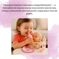 Kit Mamadeira Mágica Infantil - 4 Peças com Mamadeira Interativa, Copinho, Chupeta e Babador Rosa - imagem 5