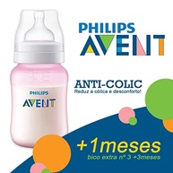 Mamadeira Anticólica 260ml Rosa com Bico 3 Philips Avent - Kit Duplo Confortável - imagem 5