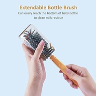Kit de Limpeza de Mamadeira Portátil com Escova Extensível de Silicone - imagem 4