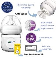 Mamadeiras Pétala 125ml + 260ml Transparente - Duplo Pack Confortável e Seguro - imagem 3