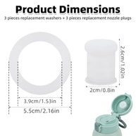 Conjunto de Acessórios para Aquecedor de Mamadeiras Momcozy - 3 Tampas + 3 Anéis de Vedação em Silicone Livre de BPA - imagem 4