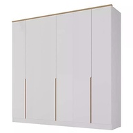 Guarda-Roupa 6 Portas 4 Gavetas Logan Mambel – Design Moderno em Branco e Olmo - imagem 4
