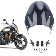 Carenagem de Para-brisa para Kawasaki Vulcan S 650 VN650 (2015-2024) - Estilo e Proteção Cinza Manchado - imagem 2