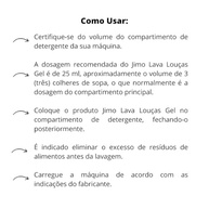 Gel Detergente Jimo Lava Louças Concentrado - Alto Brilho e Sem Manchas - imagem 3