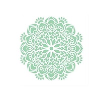 Stencil de Acetato Mandala Flor Bauer 30,5x30,5cm - Design Intricado para Artesanato e Decoração - imagem 2