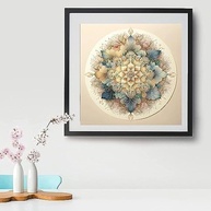 Kits de Pintura de Diamante 5D Mandala - Artesanato Criativo para Adultos e Crianças | Kit Completo com Tela 30x30cm - imagem 3