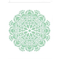 Stencil de Acetato Mandala Flor Bauer 20x25cm - Design Exclusivo para Pintura e Decoração - imagem 2