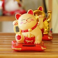 Gato da Sorte Maneki Neko Solar com Movimento - Decoração Energética Japonesa - imagem 5