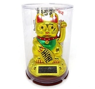 Manekineko Gato da Sorte Dourado com Energia Solar - Simbolismo Asiático de Prosperidade - imagem 2