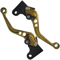 Manete Esportivo Dourado com Regulagem para CG 125, 150, 160, Fan, Titan, Start, Pop 100/110 (Par) - imagem 2