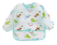 Babador Manga Longa Impermeável BLW - Kit com 2 Unidades Estampado Dino - imagem 4