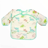 Babador Manga Longa Impermeável BLW - Kit com 2 Unidades Estampado Dino - imagem 5