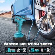 Compressor de Ar Portátil LIVOWALNY Makita 18V: Inflador Sem Fio 150 PSI com Manômetro Digital - imagem 3