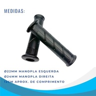 Manopla Vazada com Roldana para Honda Titan Fan Cargo 125/150/160 - Par Preto - imagem 4