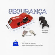 Kit Trava Manopla e Capacete Moto: Segurança e Estilo em Vermelho - imagem 3