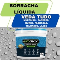 Borracha Líquida Manta Impermeável Premium Euro Decor 1KG Tinta Emborrachada Flexível (Titanium) - imagem 3