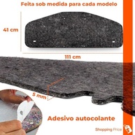 Manta Acústica Antichamas Premium para Capô Toyota Etios 2012-2015 com Presilhas Grud - imagem 3