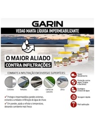 Manta Líquida Branca Garin 3,6 kg - Impermeabilizante Ecológico para Lajes, Telhados e Parede - imagem 5