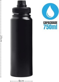 Garrafa Térmica Esportiva 800ml Aço Inox 304 - Mantém Frio por 12h e Quente por 8h com Tampa Antivazamento e Infusor de Frutas - imagem 3