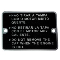 Placa de Instrução Yanmar Agritech para Tampa do Radiador: Mantenha sua Máquina em Perfeito Estado! - imagem 2
