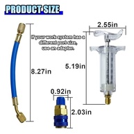 Injetor de Óleo e Corante para HVAC e Ar Condicionado - Kit com Compressor Manual 30ml e Conector SAE - imagem 3