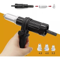 Kit Rebitadeira Manual Profissional com Adaptador para Parafusadeira e 4 Bocais - imagem 5