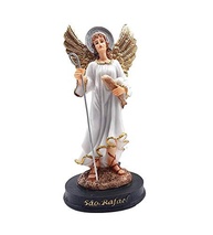 Imagem do Anjo São Rafael em Resina 20 cm - Escultura com Acabamento Premium e Pintura Manual - imagem 2