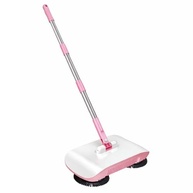 Vassoura Varredora Manual 2 em 1 com Haste Giratória 180° e Design Ultrafino Rosa - imagem 2