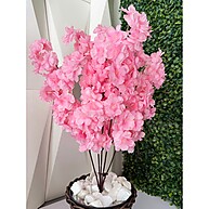 Flor Cerejeira Artificial + Vaso Pedra: Beleza Sem Manutenção - imagem 1